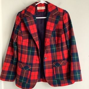 Pendleton Wool Plaid Vintage Women’s Blazer Jacket Sz 12
